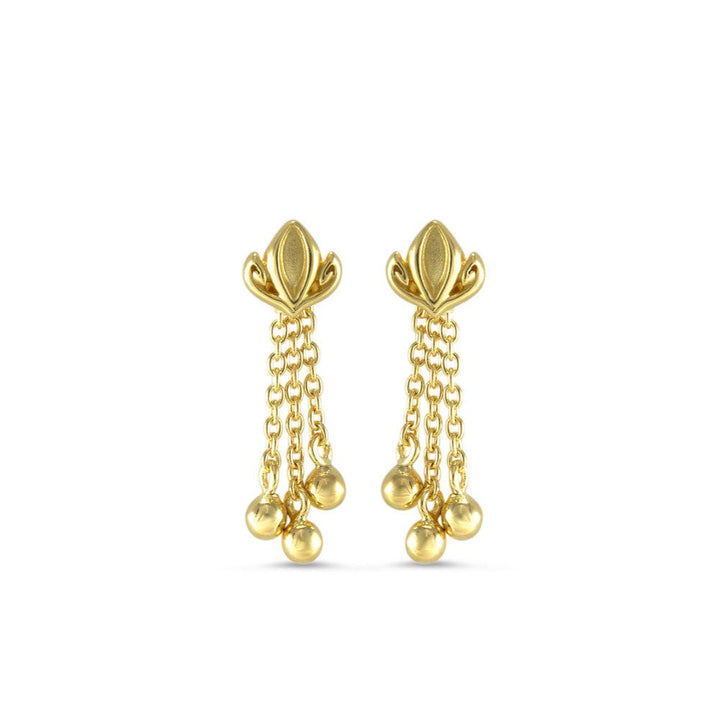 Dual Tassel Earring Short - 18K Gold Vermeil