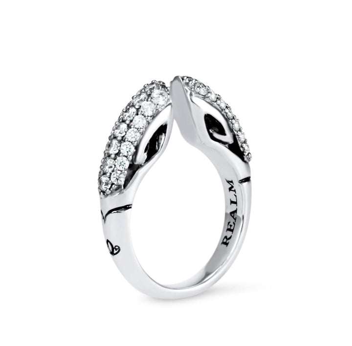 sterling silver pave ring
