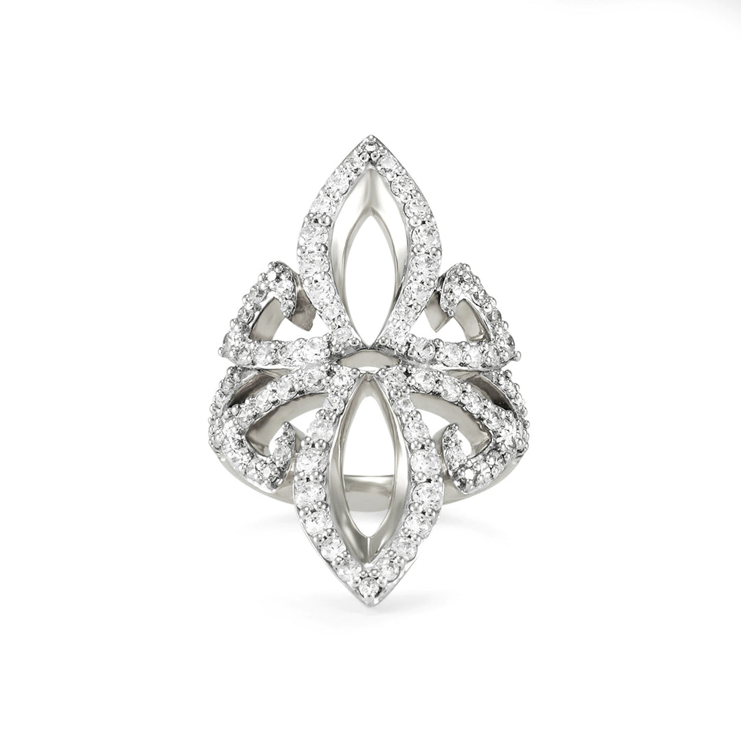 silver diamond sparkle ring