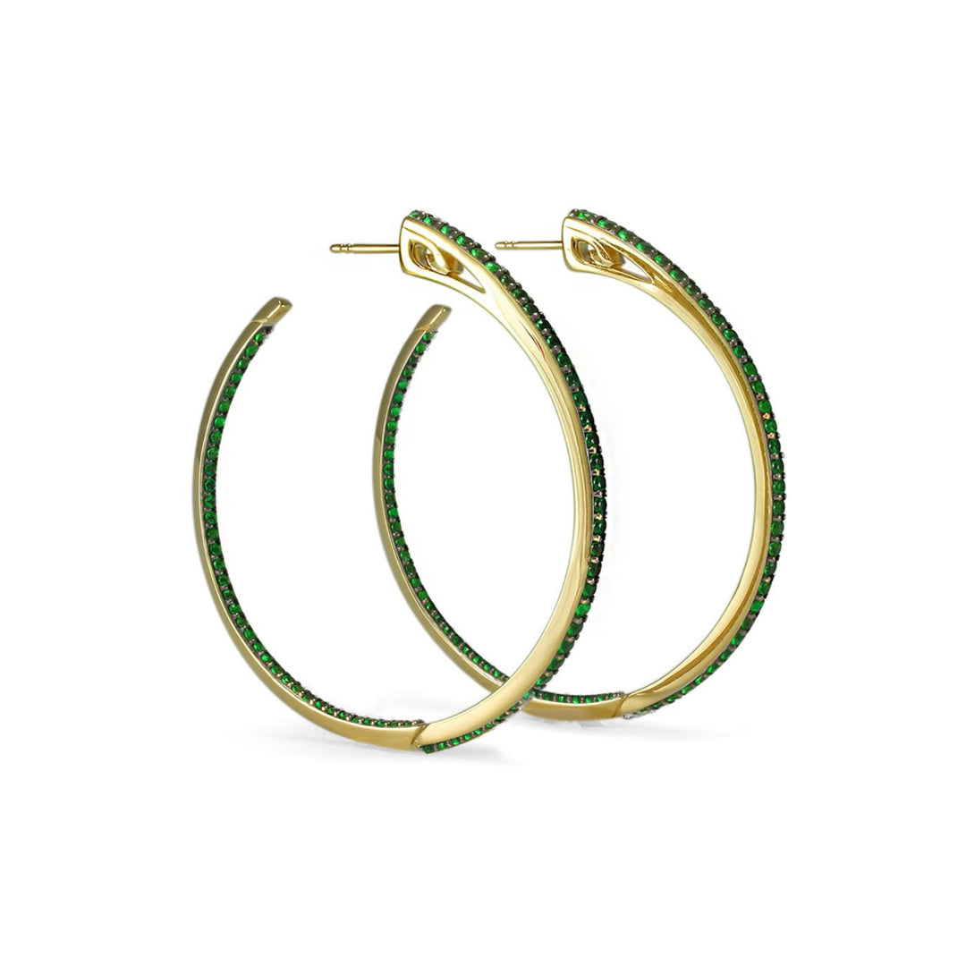 CZ hoop earrings
