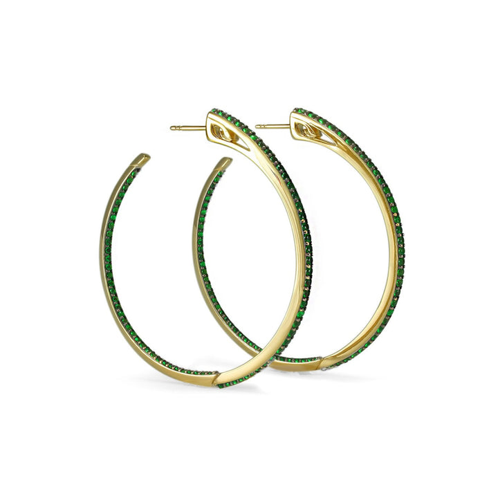CZ hoop earrings