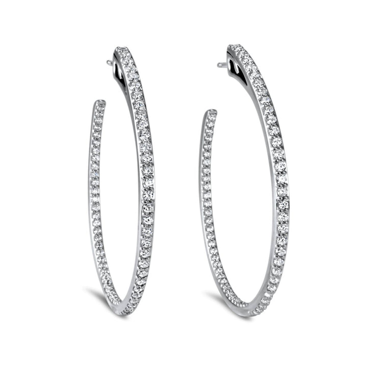 silver hoop earrings