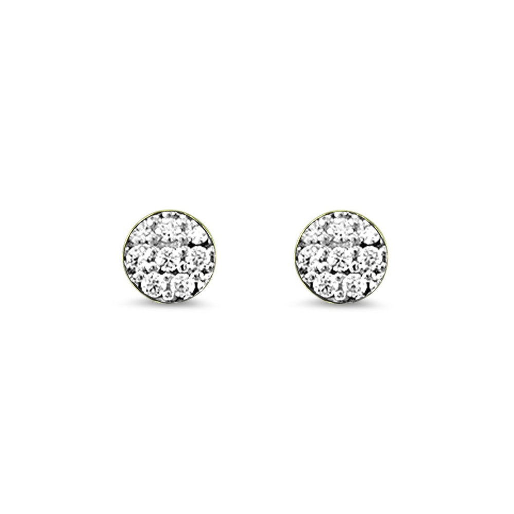 Pave stud earring
