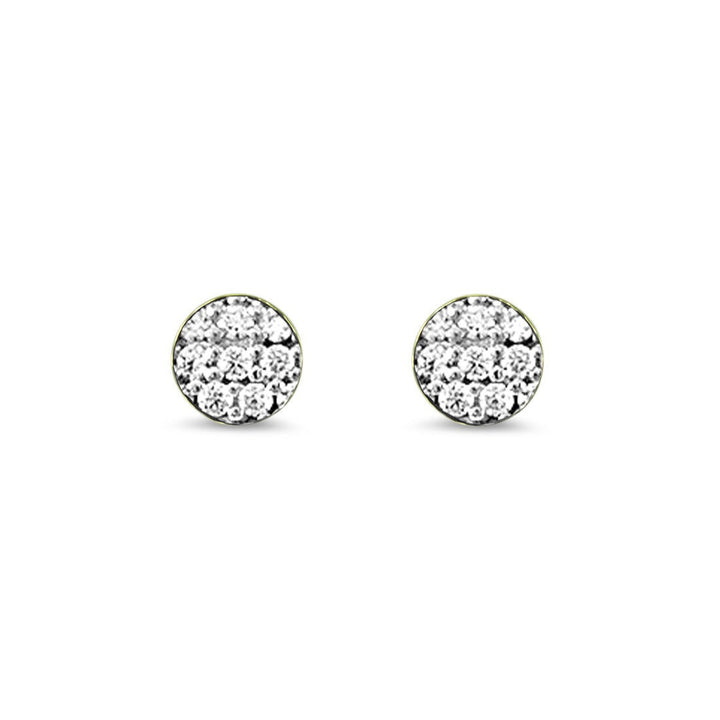 Pave stud earring