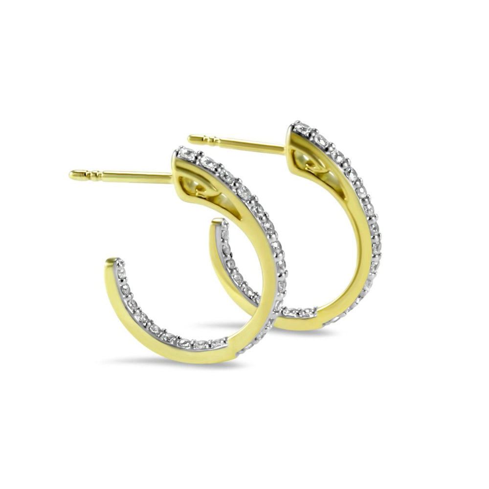 gold pave hoops