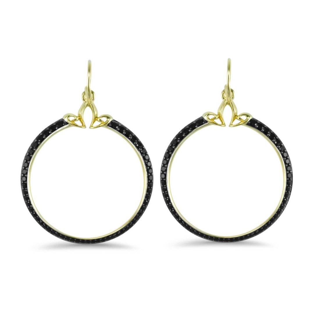gold pave earring