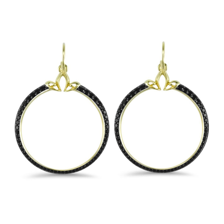 gold pave earring