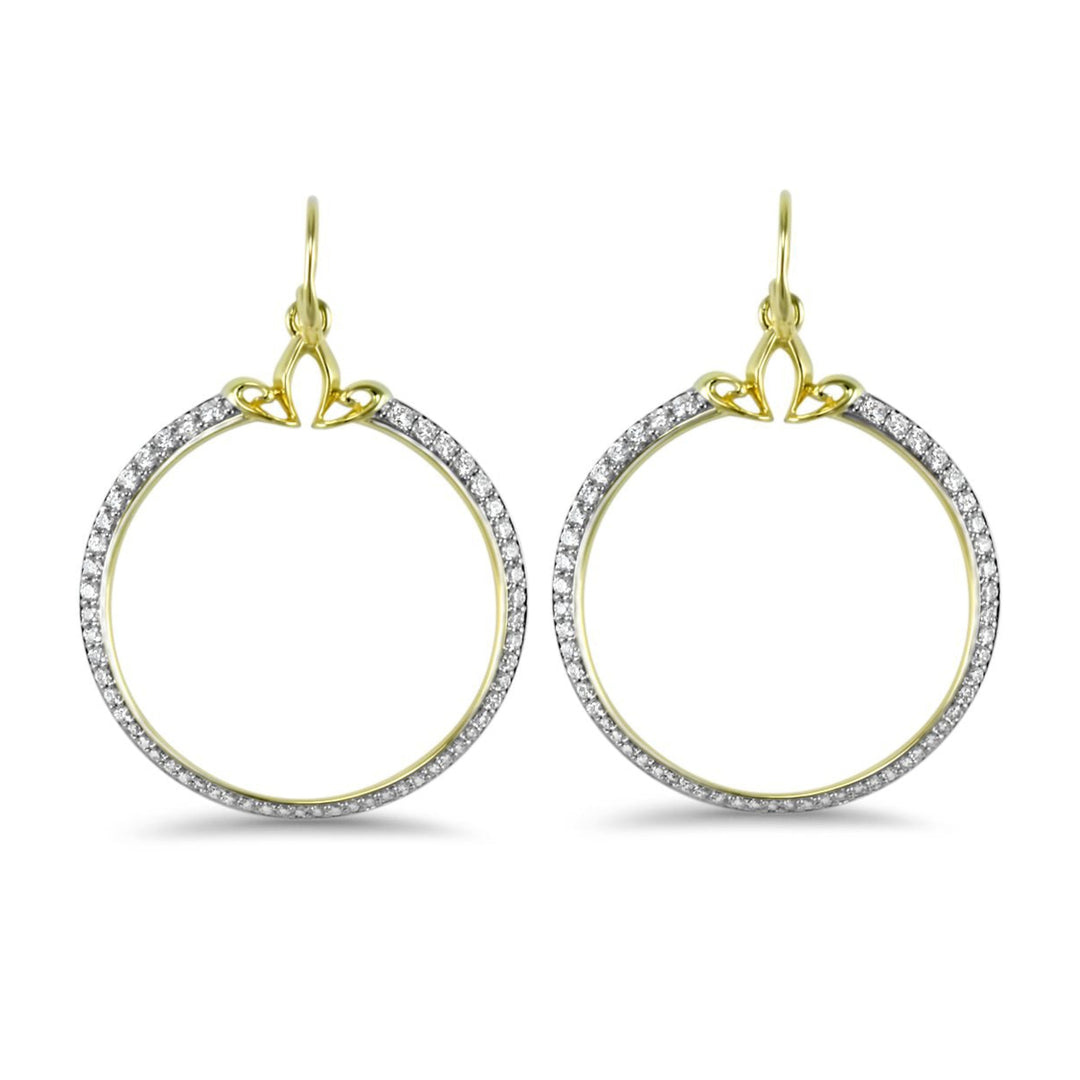 pave hoop earring
