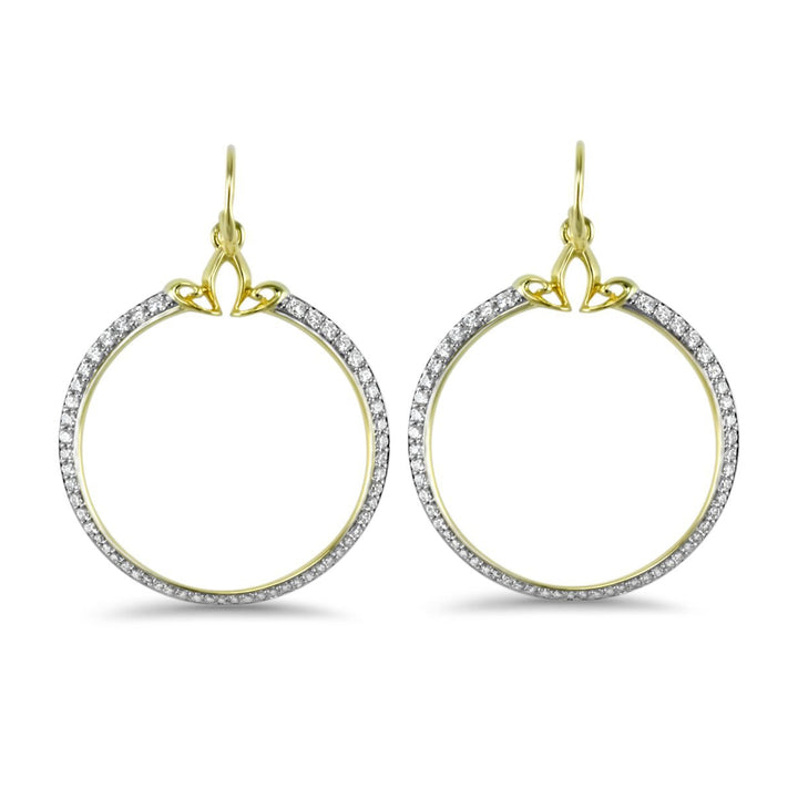 pave hoop earring