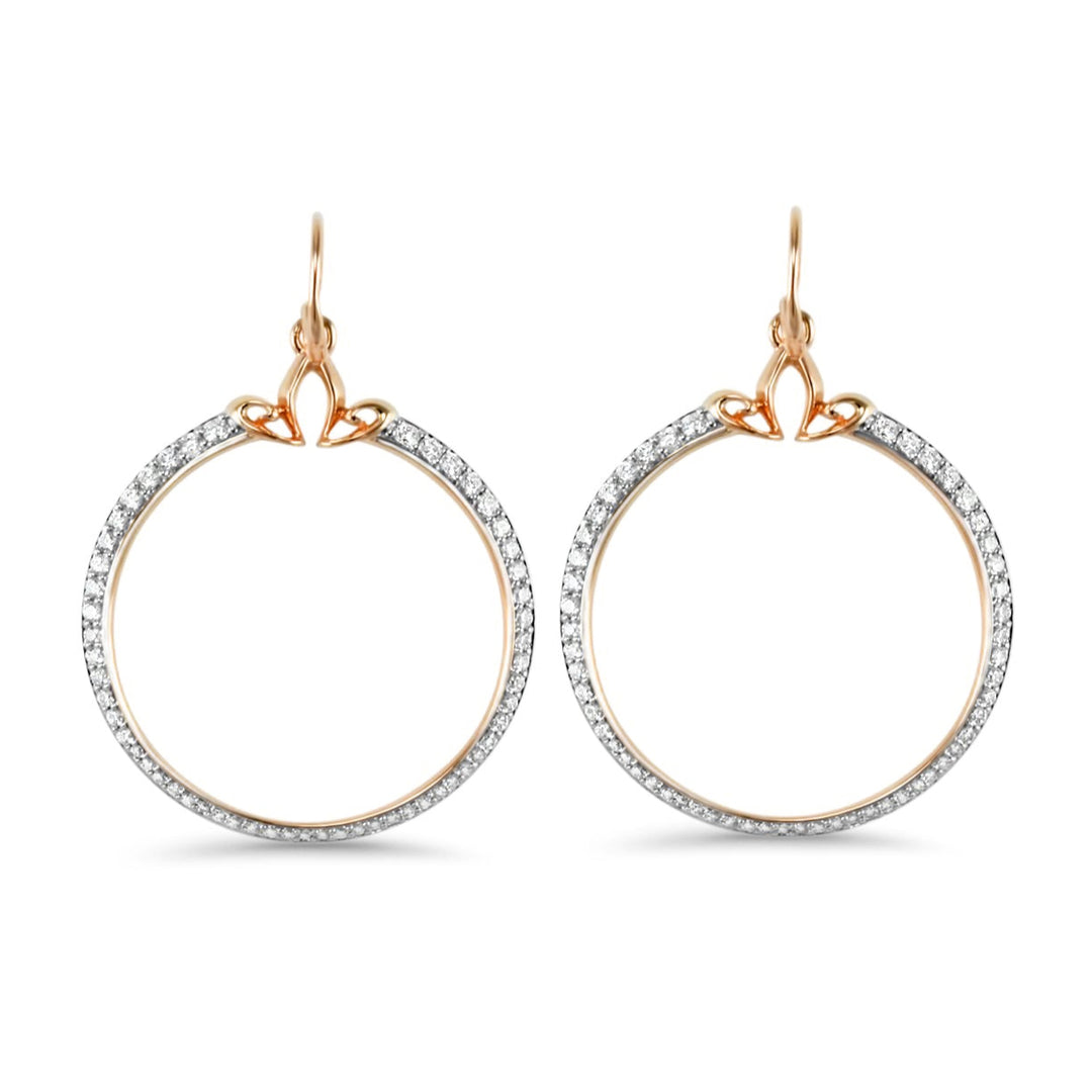 rose gold pave earring