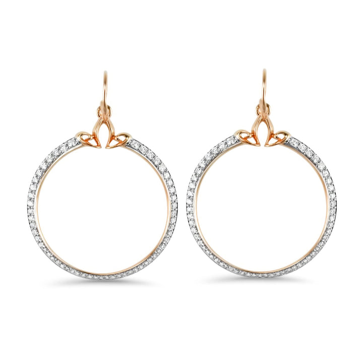 rose gold pave earring
