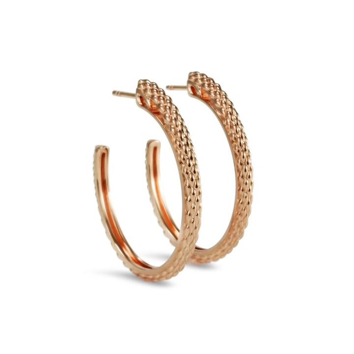 rose gold hoop earrings