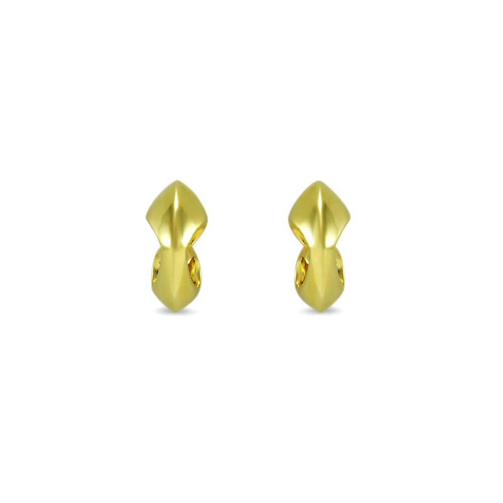 gold heart stud earrings
