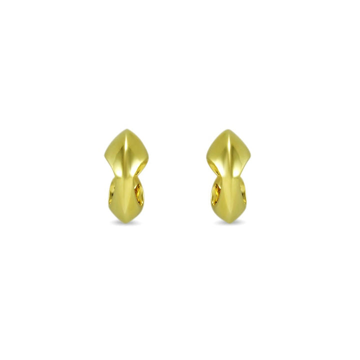 gold heart stud earrings