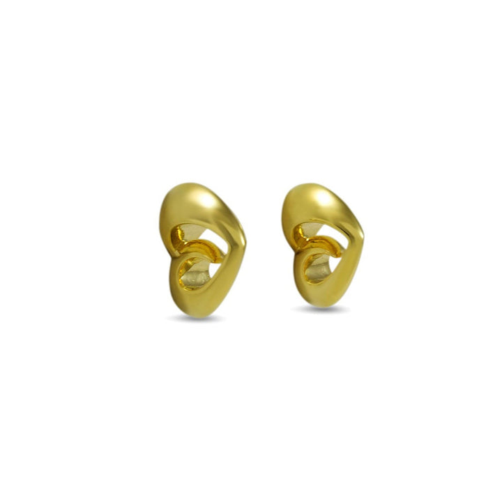 gold stud earrings