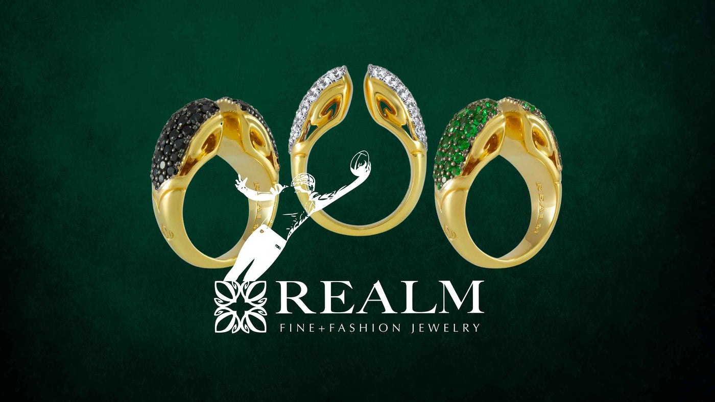 championship style - REALM black, white and green jewelry
