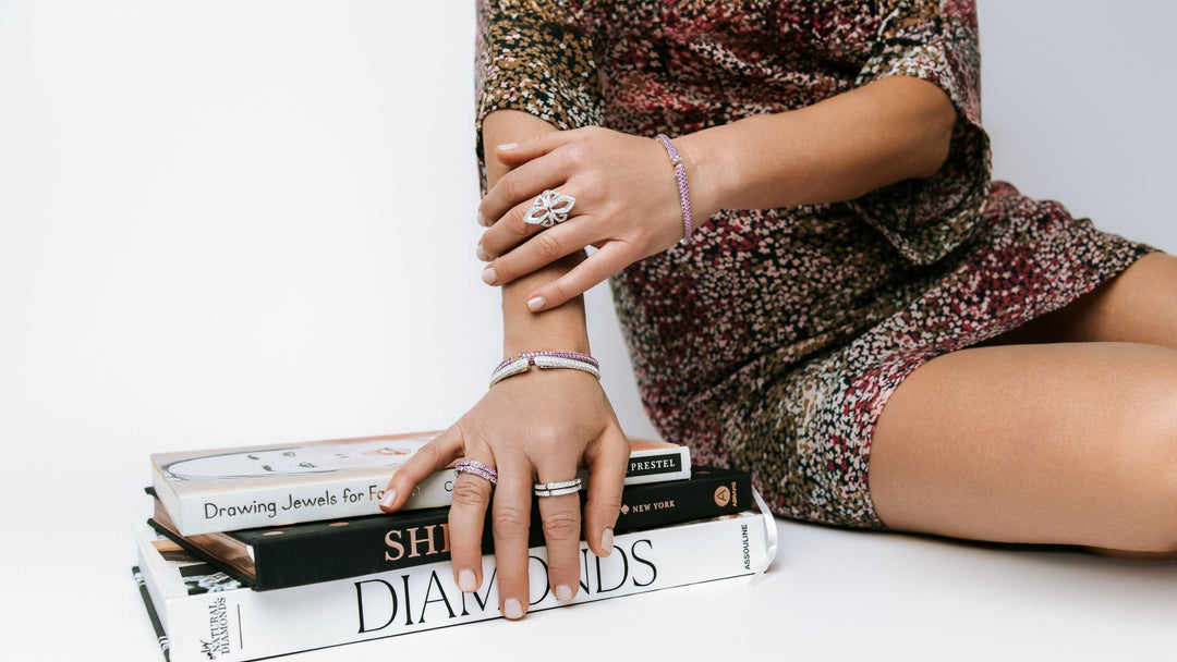 Woman wearing REALM Fine + Fashion Jewelry — Stylish Stories collection editorial