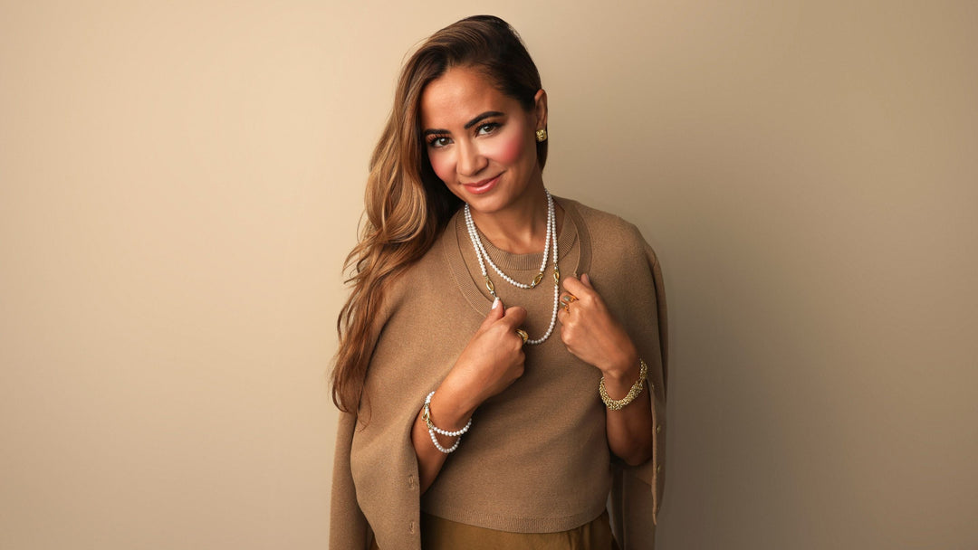 Ana Welsh wearing REALM Everyday Pearl jewelry — Real Woman of REALM.