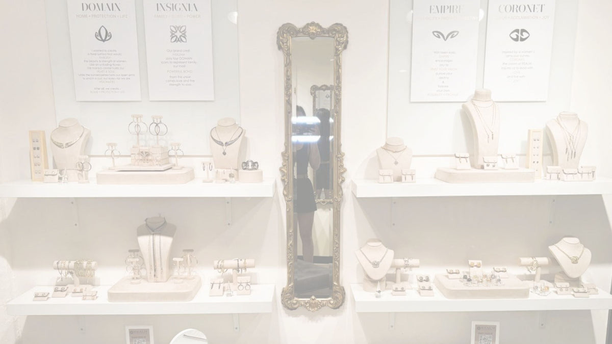 Jewelry wall at The REALM Studio in Old City, Philadelphia