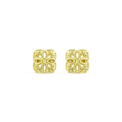 gold square small stud