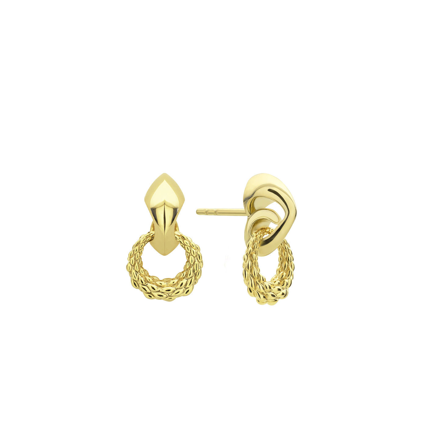 18k gold drop earrings