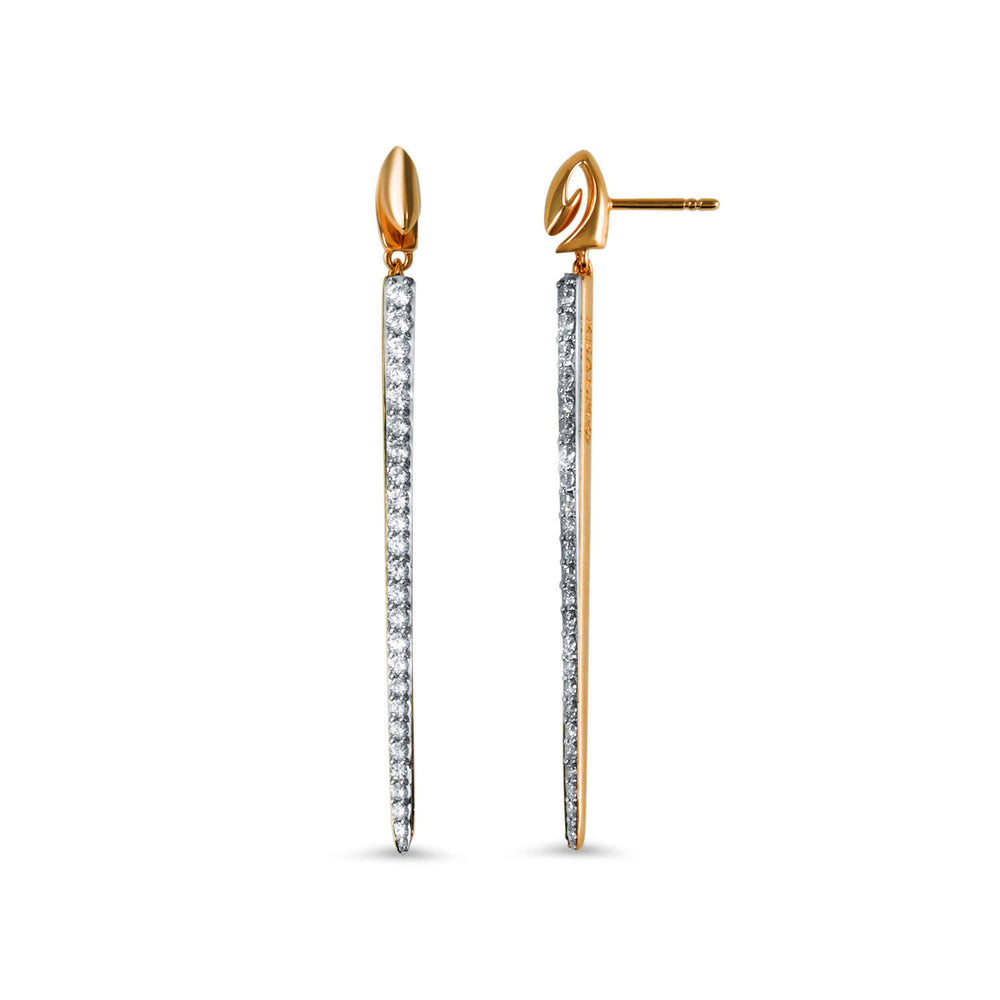 rose gold drop earrings