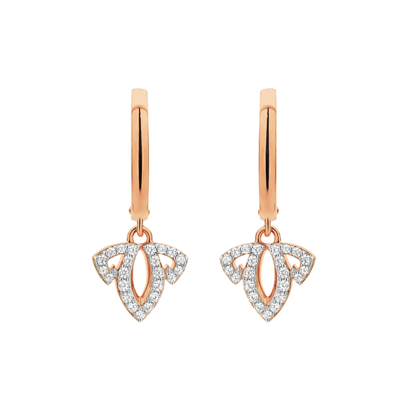 rose gold drop earring