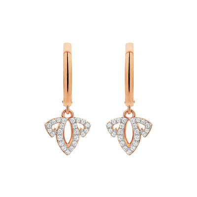 rose gold drop earring