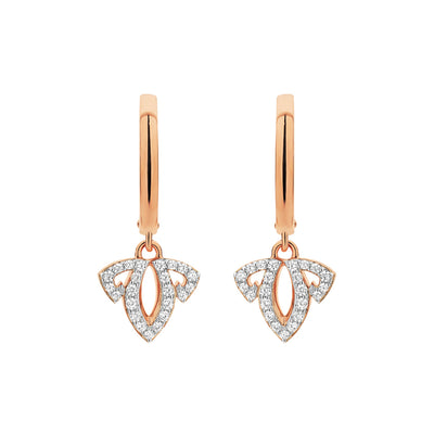 rose gold drop earring