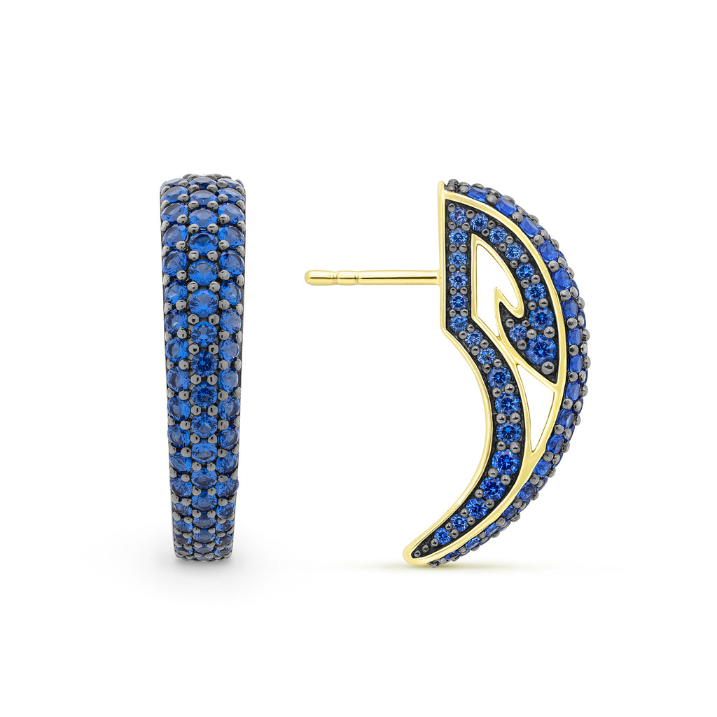 18K Gold Vermeil Pavé Earring | Cubic Zirconia Pavé Earring – REALM
