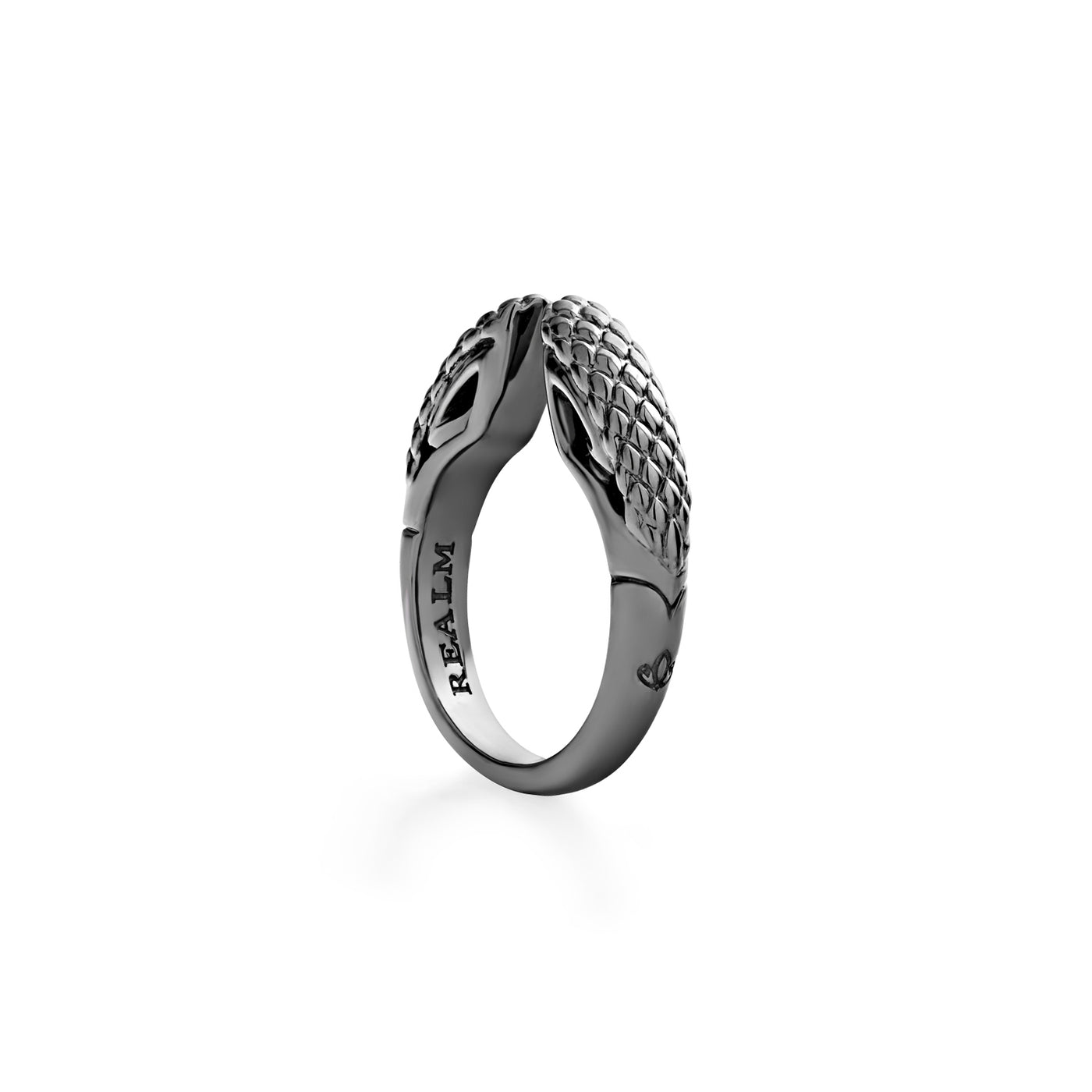 black ruthenium stacking ring