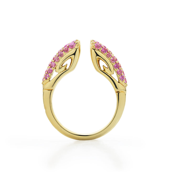Spirit Pavé Stack Ring 5mm - 18K Gold Vermeil + CZ Rose