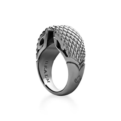 black ruthenium stacking ring