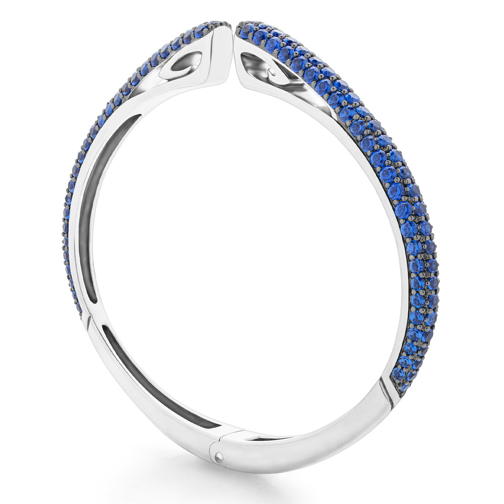 Sterling blue pave bracelet