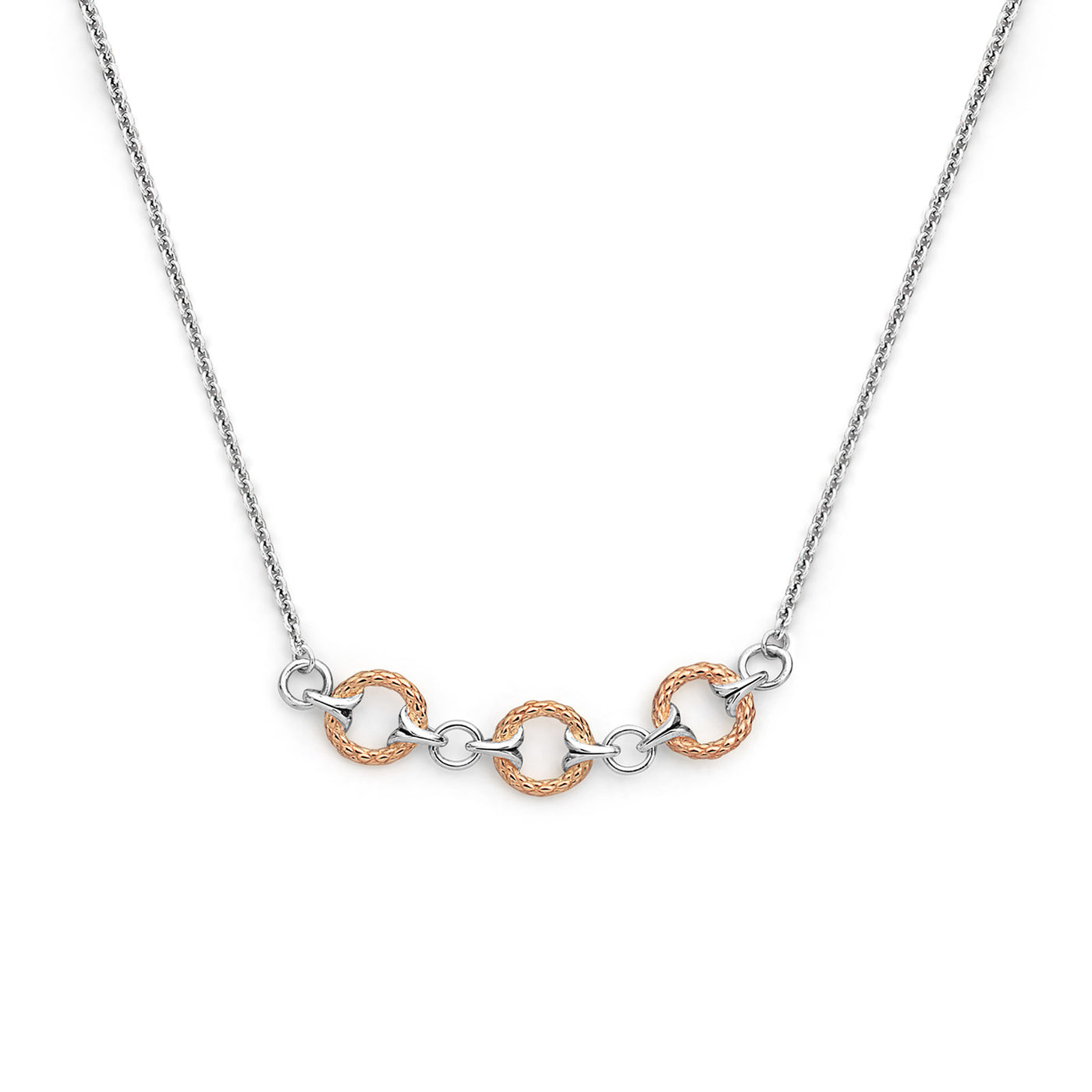 Silver Two Tone Twisted Hasli Necklace | Silversheen