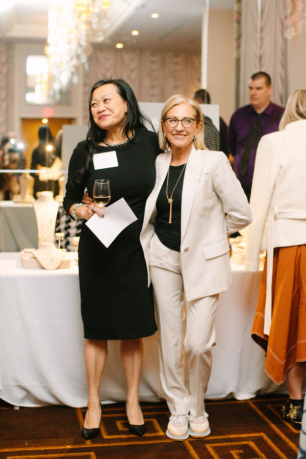 Sophia Lee and Ann King Lagos at an event featuring REALM Fine + Fashion Jewelry