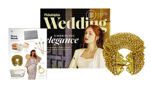 as seen in Philadelphia Wedding magazine - the gold Majesty chain bracelet from REALM Fine + Fashion Jewelry
