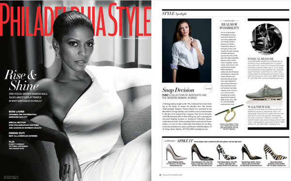 Philadelphia Style magazine Style Spotlight featuring Sceptre Pave Median Stack Ring from REALM