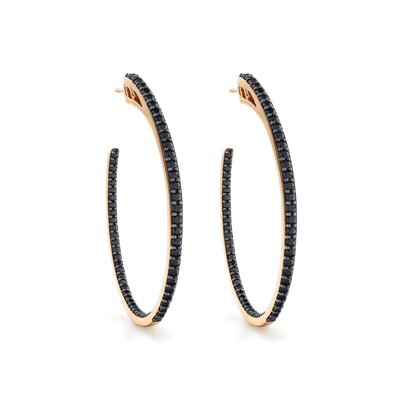 rose gold pave hoop