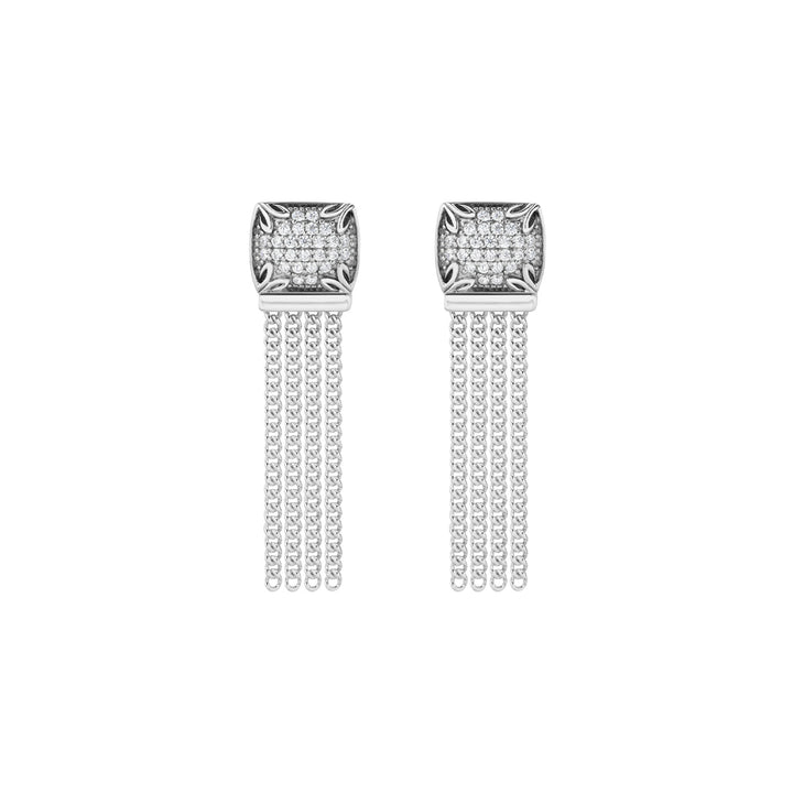 silver chain earring short