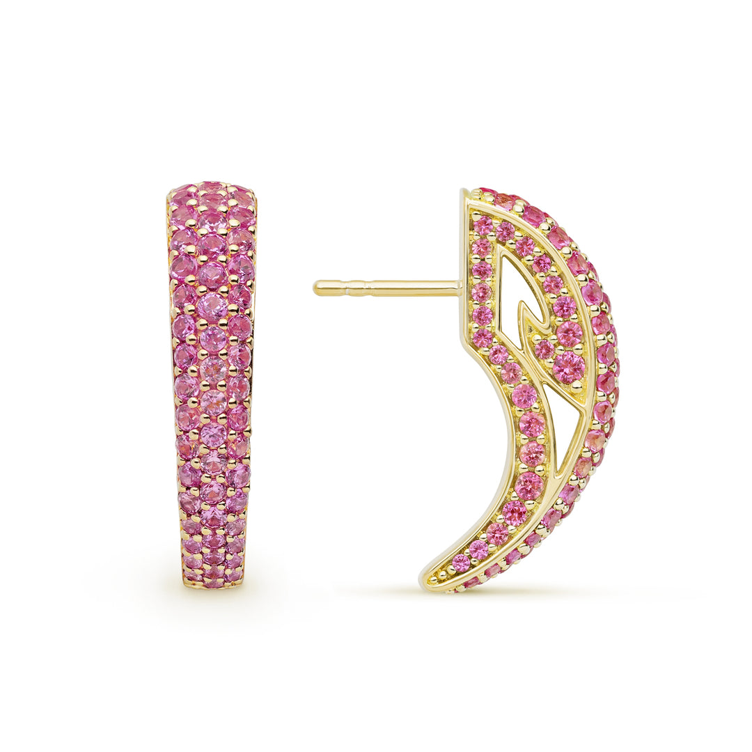 Talon Pavé Earring - 18K Gold Vermeil + CZ Rose