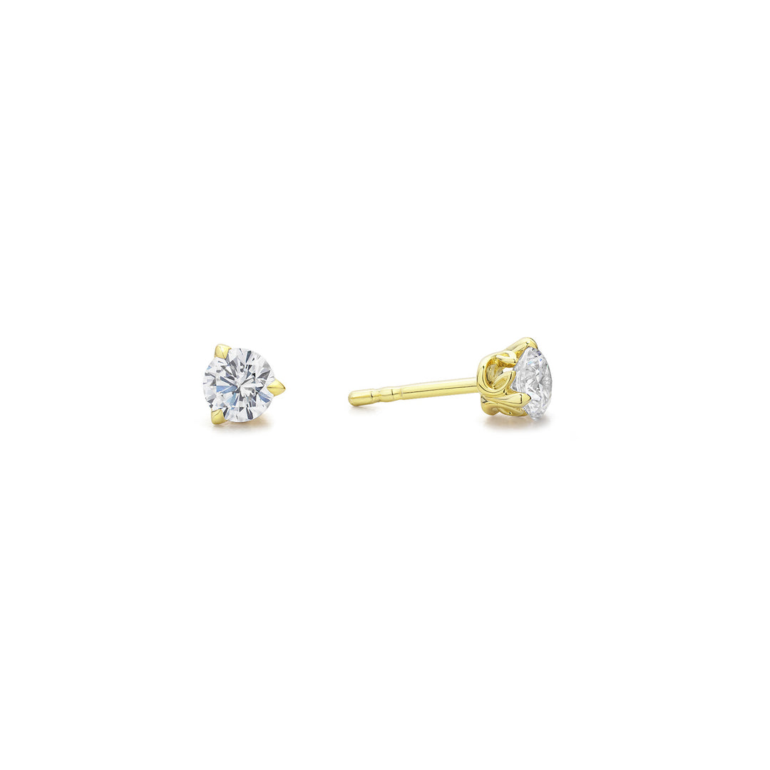 white faceted small stud