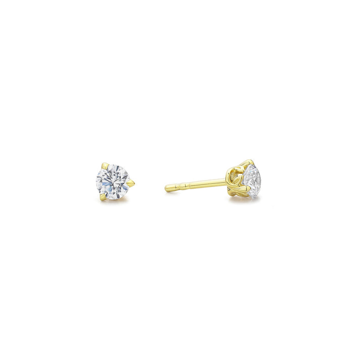 white faceted small stud
