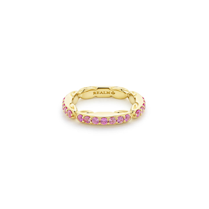 Ever Pavé Stack Ring 3.25mm - 18K Gold Vermeil + CZ Rose