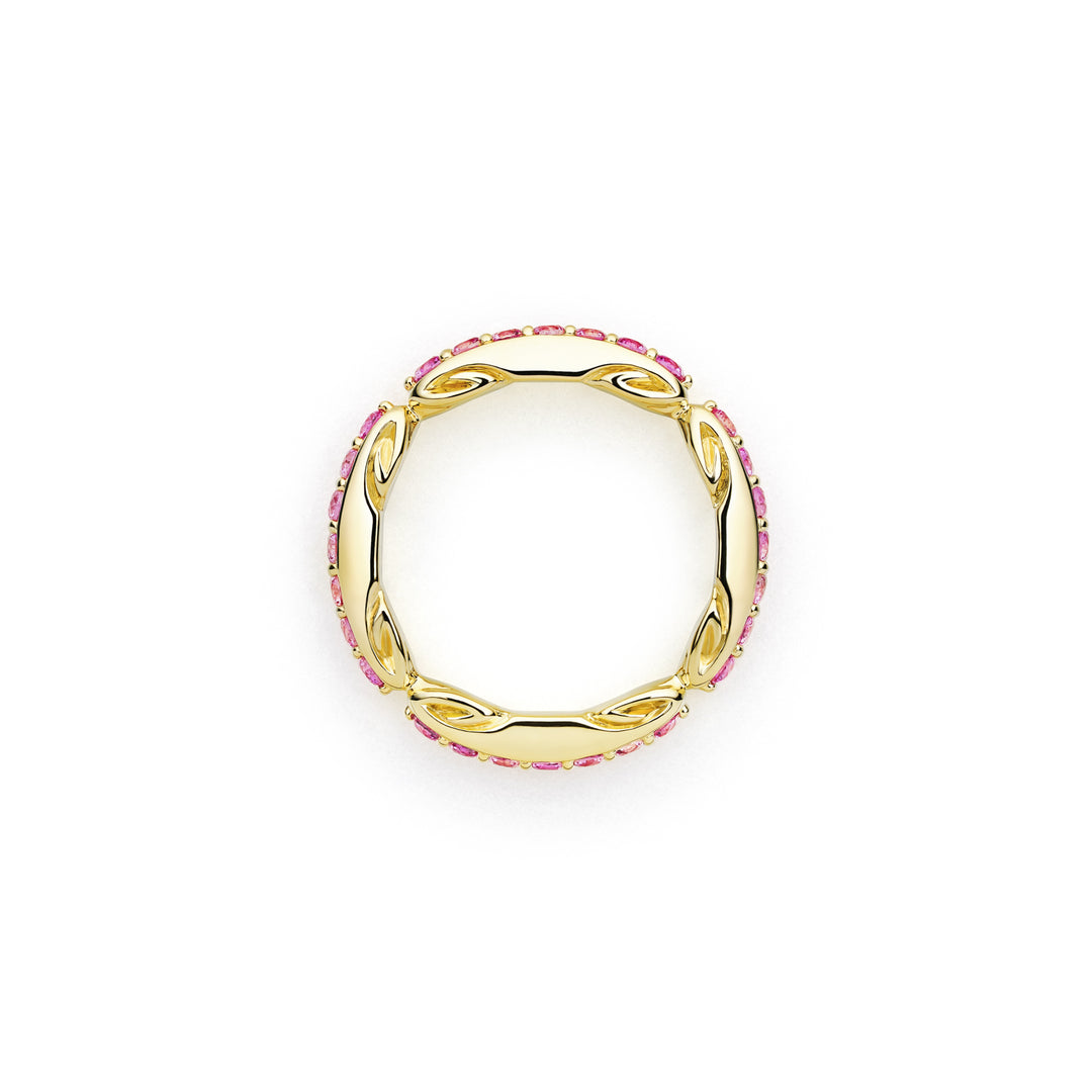 Ever Pavé Stack Ring 3.25mm - 18K Gold Vermeil + CZ Rose