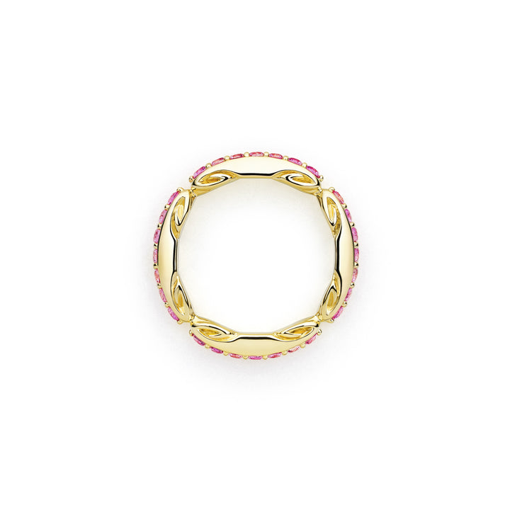 Ever Pavé Stack Ring 3.25mm - 18K Gold Vermeil + CZ Rose