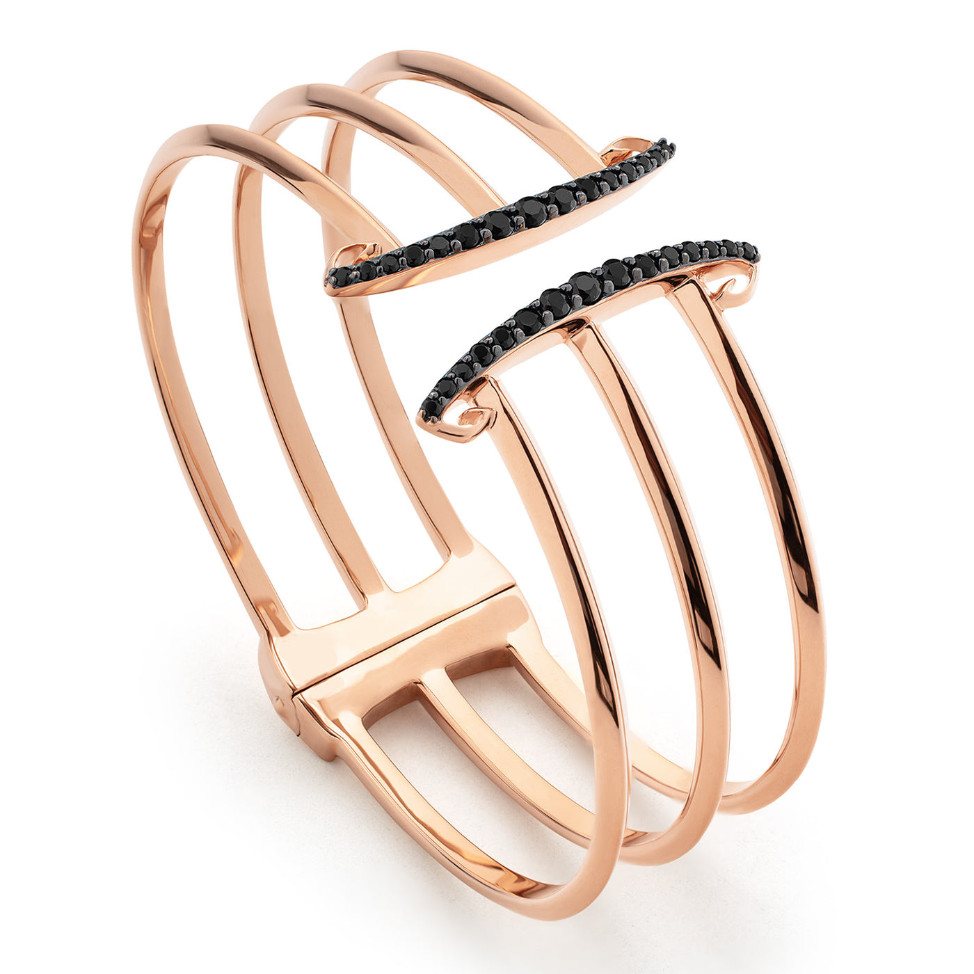 rose gold pave cuff 