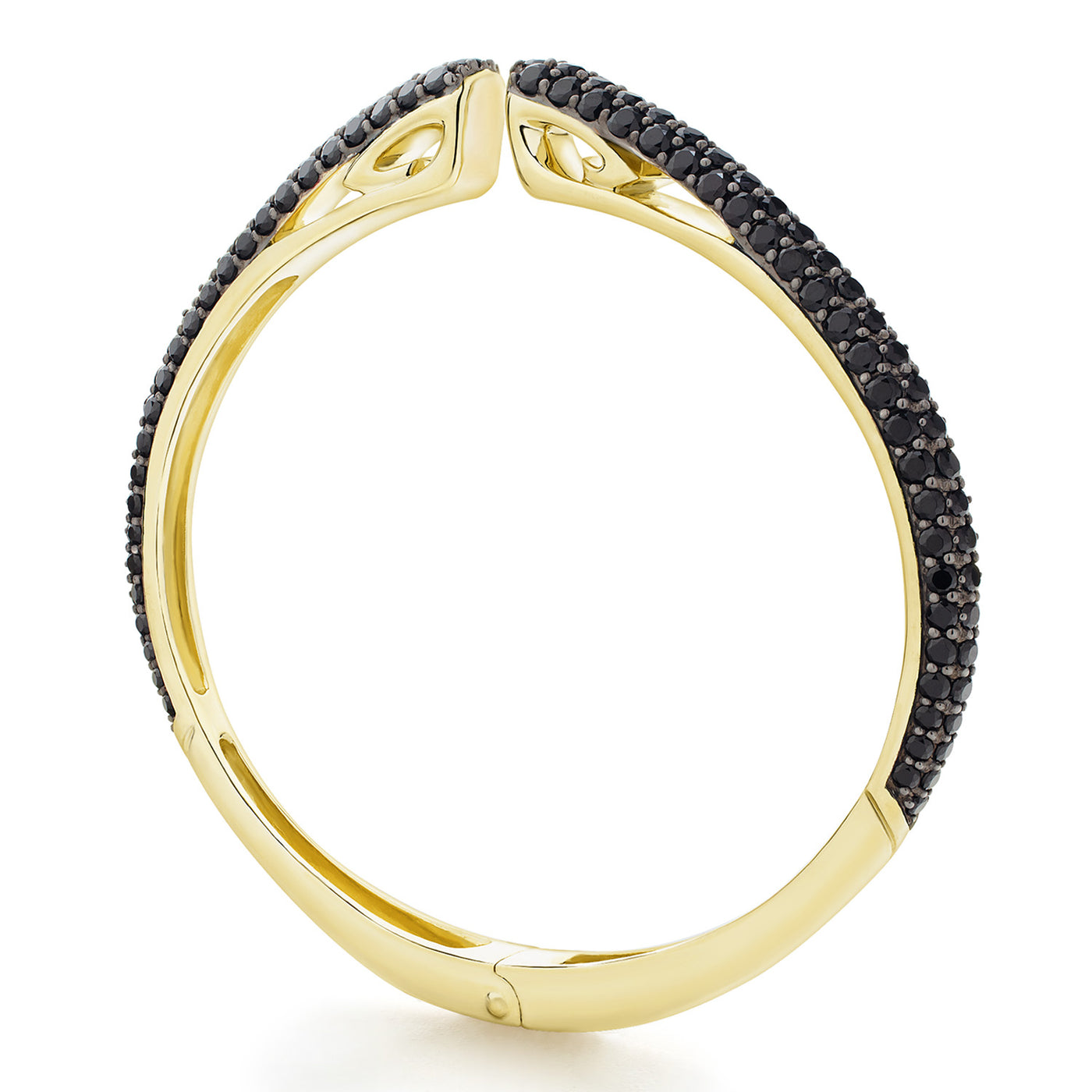 golld black pave cuff