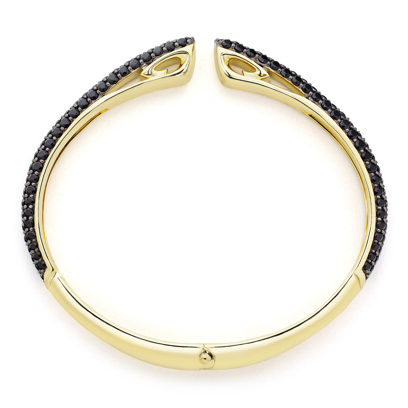 gold black pave cuff