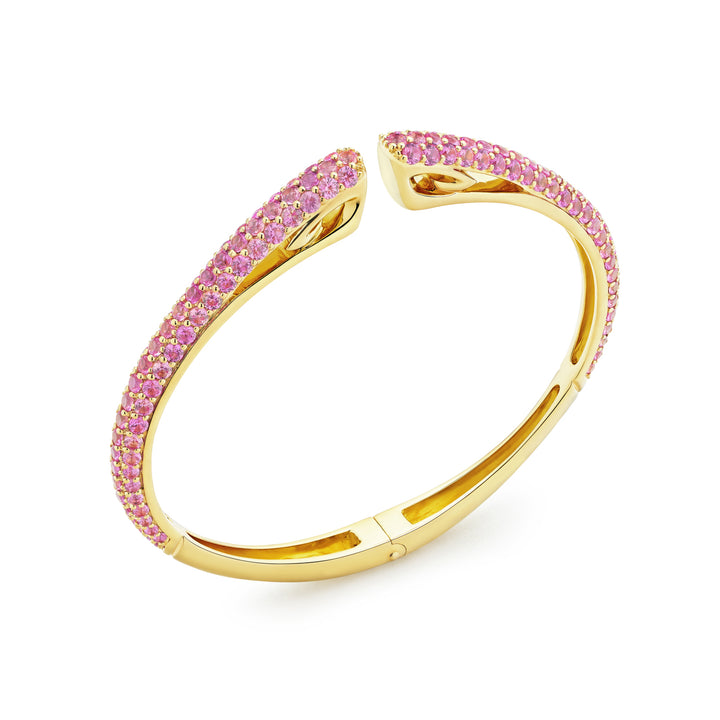 Spirit Pavé Cuff 5mm - 18K Gold Vermeil + CZ Rose